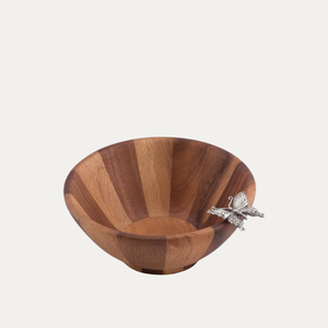 Petit bol de service à soupe à salade en bois dur écologique fait à la main Design papillon décoratif classique pour les mariages vente spéciale - Product Image 1