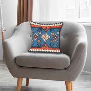 Coussin décoratif à imprimé floral bohème, coussin tissé doux pour la décoration de la maison, 12"x12" - 30x30 cm - Product Image 3