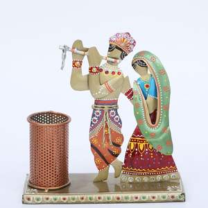Krishna Multicolour Iron Metal <b>Pen</b> Stand for Home Decor - Product Image 3