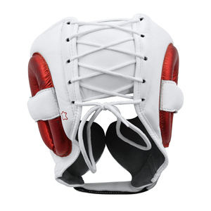 Protège-tête de boxe en cuir, entraînement MMA, rembourrage réglable, couleur et taille personnalisables, unisexe, pour karaté, taekwondo, kickboxing, sparring - Product Image 3