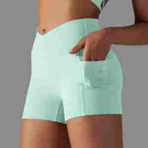 Shorts Deportivos para Mujer, de Secado Rápido, Transpirables, Impermeables, 100% Algodón, Cintura Elástica, para Gimnasio, Fitness, Yoga y Entrenamiento - Product Image 2