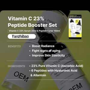 23% Vitamina C Peptide <span class=keywords><strong>Booster</strong></span> Set 1oz Suero coreano para el cuidado de la piel Brillo Reafirmante Antienvejecimiento Suero facial Juego de regalo - Product Image 3