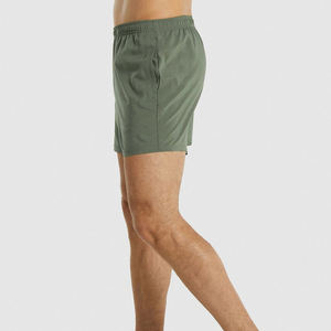 Pantalones cortos de gimnasio de rizo de algodón 100% para hombre, transpirables, antiarrugas, personalizables, cintura media, verano, correr, playa, sólido - Product Image 4