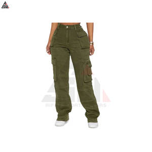 Jeans décontractés pour femmes à taille élastique, coupe régulière, lavage vintage délavé, taille mi-haute, 100% coton - Product Image 6