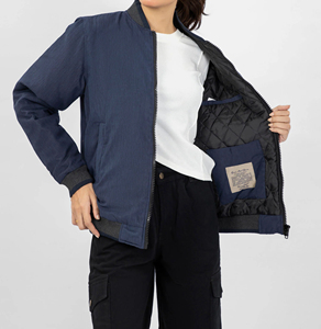 Bomber Jackets Lining <b>Wind</b> <b>Breaker</b> Jacket Quilted Bomber Jacket Zipper Breathable Outdoor Wear Puffer Lining Patchwork Front - Product Image 1