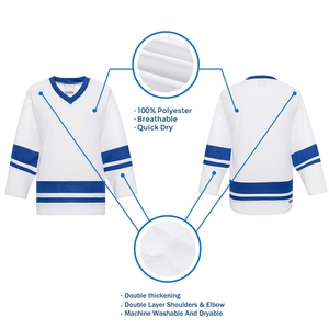 เสื้อฮอกกี้น้ำแข็ง OEM ODM คุณภาพสูง ระบายความชื้น ไซส์ใหญ่ ชุดกีฬาทีม ป้องกันลม ยืดได้สี่ทิศทาง - Product Image 4