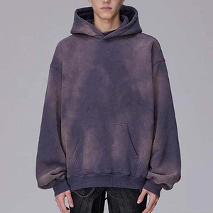 Sweat à capuche patchwork bicolore, design personnalisé, sweat à capuche en polaire multicolore pour la marque de streetwear Outfitize - Product Image 3