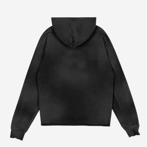 Pull à capuche avec logo personnalisé en polyester/coton pour l'hiver Sun Fad Streetwear Casual Hoodie Outfits - Product Image 2