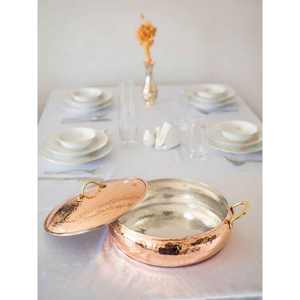 Plato hecho a mano de alta demanda Cena Minimalista Seguro Cobre puro Utensilios de cocina occidentales Calidad de exportación con alta calidad - Product Image 6