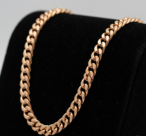 สร้อยคอคิวบา925ชุบโรสโกลด์โรเดียมหลากขนาดสำหรับงานปาร์ตี้ของผู้ชายสร้อยคอคิวบาแบบสั่งทำ - Product Image 1