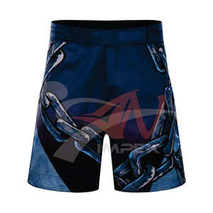 กางเกงมวยขาสั้นต่อสู้สำหรับทุกเพศกางเกง MMA แบบระบายอากาศทนทานน้ำหนักเบาพิมพ์ลายหน้าจอโลโก้ด้านหน้า - Product Image 1