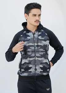 Sweats à fermeture éclair pour hommes 100% coton de haute qualité survêtements à capuche à fermeture éclair réguliers avec impression Streetwear Jogging - Product Image 4