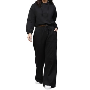 Survêtement décontracté pour femmes de haute qualité Taille XL Logo personnalisé Survêtement de course à capuche avec pantalon de survêtement Ensemble deux pièces 2026 - Product Image 1