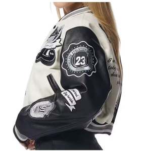 Veste universitaire de luxe d'hiver personnalisée pour femmes broderie en chenille Letterman laine universitaire élégant respirant tissé Jacects - Product Image 2