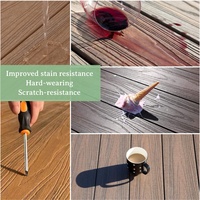 Techniques brossées de planche de terrasse en bois composite en plastique antidérapant pour l'extérieur moderne pour l'application de piscine
