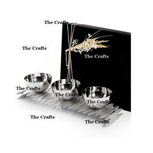 Bols décoratifs en acier inoxydable avec support en aluminium, taille et forme personnalisées, bols à nourriture à prix raisonnable - Product Image 1