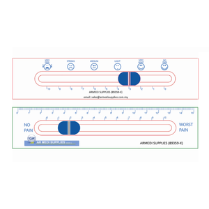 ไม้บรรทัดวัดระดับความเจ็บปวดแบบพิมพ์ลายเอง วัสดุ PVC เกรดทางการแพทย์ แสดงสีตามระดับความเจ็บปวด สำหรับการประเมินความเจ็บปวดในโรงพยาบาล-Weima - Product Image 4