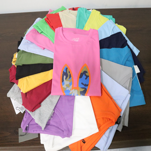 T-shirt manches courtes col rond pour homme, Design de couleur unie, surdimensionné, impression personnalisée, Logo, tricoté à la main - Product Image 1