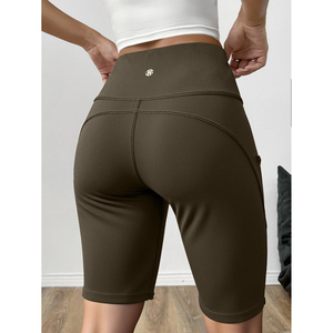 กางเกงขาสั้นเอวสูงสำหรับใส่ออกกำลังกายเล่นกีฬาฟิตเนสโยคะ - Product Image 2