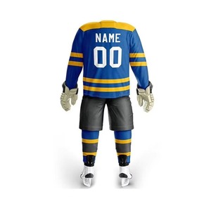 El uniforme de hockey sobre hielo más popular Diseña tu propio logotipo Uniforme de hockey sobre hielo de talla grande Fabricante de uniformes Servicio OEM - Product Image 3