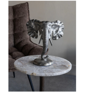 AK Brass Elephant Mouth Metal Tabletop Sculptures In Antique Finished Attractive Sculpture For Table <b>Decor</b> <b>Accents</b> - Product Image 1