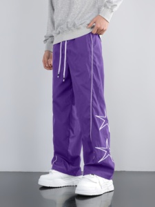 Pantalon de jogging ample en coton avec cordon élastique, tendance streetwear de haute qualité pour hommes, personnalisable - Product Image 2