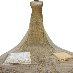 Le Dirac de Mariage Somalien Classique et Luxueux au Charme Modeste, avec un Motif Exclusif en Tissu Satin de Soie pour Tenue de Mariage - Product Image 1