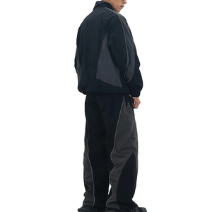 Custom Logo Nylon Tracksuit Casual Training Windbreaker <b>Set</b> Nylon Windbreaker Suits CustomMade Windbreak Ovrsized Tracksuit - Product Image 2