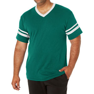 Nuevo diseño de cuello en V camisetas de los hombres personalizados al por mayor camisetas de cuello en V con precios baratos para los hombres camisetas de alta calidad servicio OEM - Product Image 1