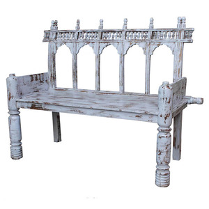 Banco de sala de estar pintado, desgastado, indio - Product Image 5