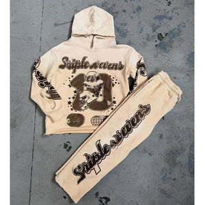 2025 étiquette personnalisée survêtements Streetwear hommes survêtement pantalons de survêtement et sweat à capuche ensemble Slim Fit survêtement - Product Image 1