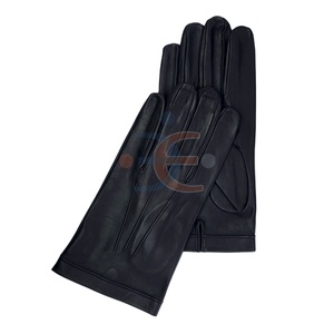 ถุงมือหนัง Nappa แกะเม็ดด้านบนมีข้อมือสแน็ปถุงมือเครื่องแบบฤดูหนาวแบบไม่มีซับในสำหรับใช้ในพิธีพาเหรดกลางแจ้งทุกวัน - Product Image 1