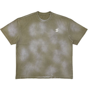 เสื้อยืดคอตตอน 100% แบบวินเทจ ล้างสีด้วยกรด สั่งทำพิเศษ ทรงหลวม คอกลม - Product Image 1
