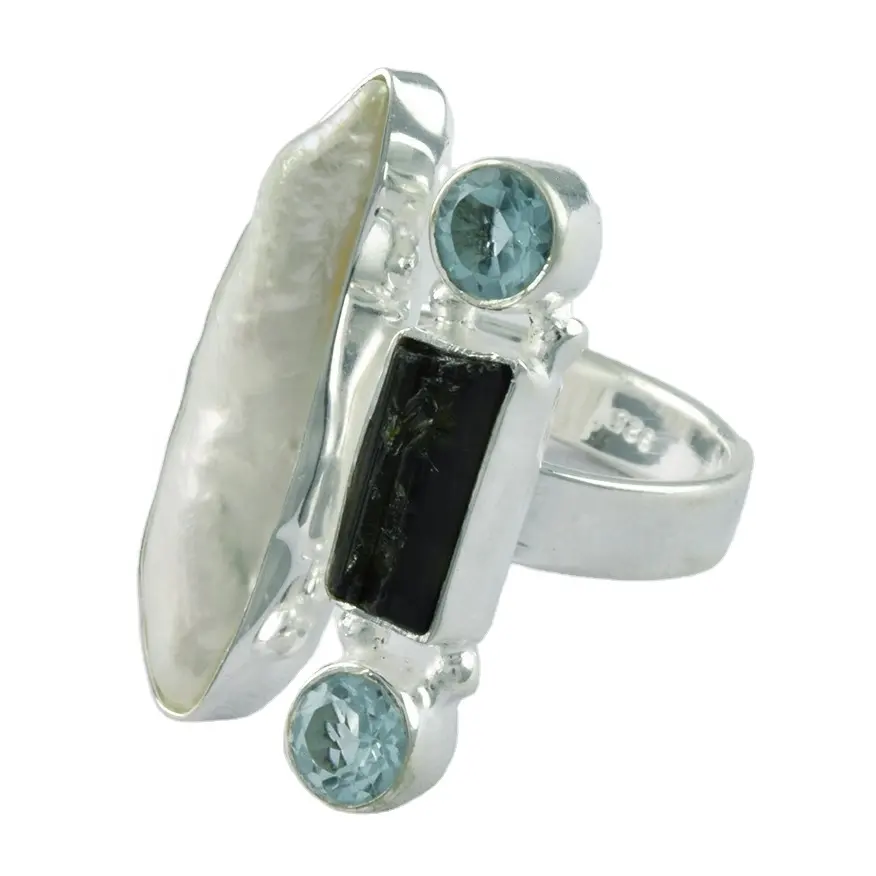 Rare Collection Multi Stone Ring Exporter Gemstone Silver Jewelry Wholesale Offers 925 Sterling Silver Ring