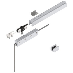 Juego Completo de Sistema Corredero HELM 73-80kg con Puertas de Vidrio ESG de 8/10 mm, Rieles para Cortinas y Accesorios - Product Image 1