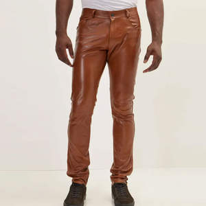 กางเกงหนังวัวแท้คุณภาพสูงทรงตรงสำหรับผู้ชาย น้ำหนักเบา ระบายอากาศได้ดี กันน้ำ เป็นมิตรกับสิ่งแวดล้อม สไตล์สตรีท - Product Image 1