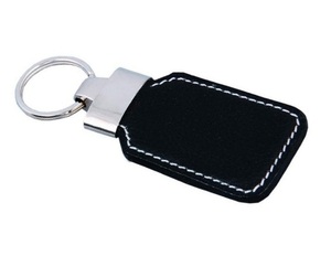 Porte-clés de luxe en cuir PU de couleur noire, dernière vente - Product Image 2