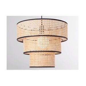 Lámpara Colgante LED de Ratán Tejido a Mano con Hierro, Diseño Nuevo y en Oferta, con Luz Blanca Cálida de 2700K para Uso en Hoteles y Residencias - Product Image 3