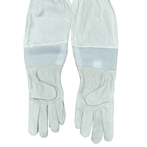 Beekeeper Gloves Ventilated Apiculture Beekeeper Prevent Beehive Tools Beekeeping Bee Gloves (Yellow or White <b>Net</b>) - Product Image 1