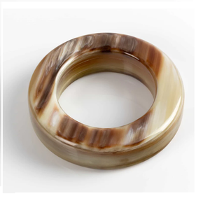 Anneaux de serviette en corne de buffle véritable 100% fabriqués en Inde, artisanat naturel, porte-anneau de serviette en corne, 100% authentique, taille personnalisée - Product Image 4