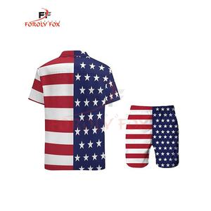 Vente en gros de nouvelles arrivées d'été logo personnalisé impression numérique de haute qualité prix bon marché ensemble d'uniformes américains - Product Image 2