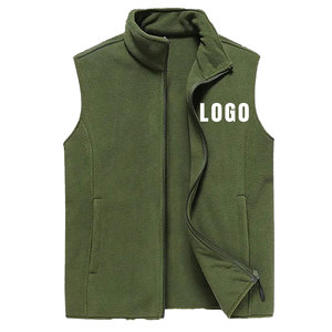 Veste polaire pour hommes Gilet avec logo brodé sur mesure Gilets OEM Hiver Extérieur avec fermeture éclair sans manches chaud et respirant - Product Image 2