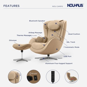 Fauteuil de massage chauffant Nouhauss NOU Campo de qualité supérieure, zéro gravité, massage 3D, corps entier, double son - Product Image 4