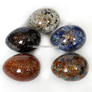 Bán buôn Đen taurumuline Agate trứng orgone năng lượng bán quý đá thủ công orgonite chữa bệnh trứng cung cấp - Product Image 5