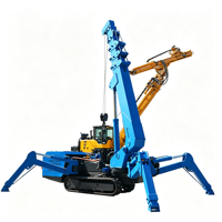 Mini-grue araignée sur chenilles, équipement de levage hydraulique, électrique/diesel, hauteur de levage 18m, haute efficacité, facile à utiliser