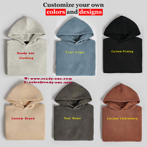 Vente en gros de sweats à capuche pour hommes, bicolores, 100% coton, poids lourd, grande taille, streetwear, logo personnalisé, OEM - Product Image 5