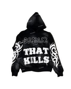 เสื้อฮู้ดดี้คอตตอน400gsm รุ่นที่ใส่ในฤดูหนาวมีซิปเสื้อผ้าแนวสตรีทแวร์ปักลายกราฟิกปะติดลายนูนเรียกร้องมากที่สุดสำหรับฤดูหนาว - Product Image 1