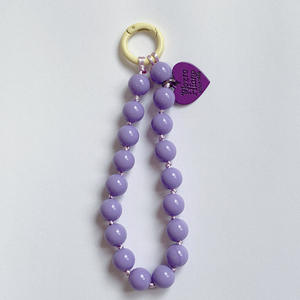 売れ筋かわいい漫画ラバーキーチェーン3Dボールペンダントキーリングビーズ電話ブレスレットアンチロストハンドストラップiPhone用サムスン - Product Image 6