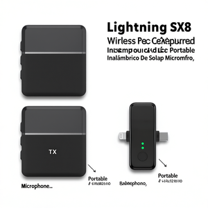 Micrófono Lavalier Condensador Cardioide Inalámbrico con Cancelación de Ruido Lightning SX8, Portátil para iPhone - Product Image 3