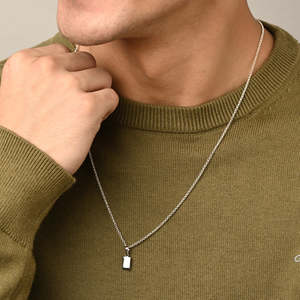 Compre Collares con Colgantes de Plata de Ley 925 para Hombres y Niños, con Patrón Geométrico en Rodio, Oro de 18k, Circonita, Diamante, Perla, Oro Rosa, a la Moda - Product Image 3